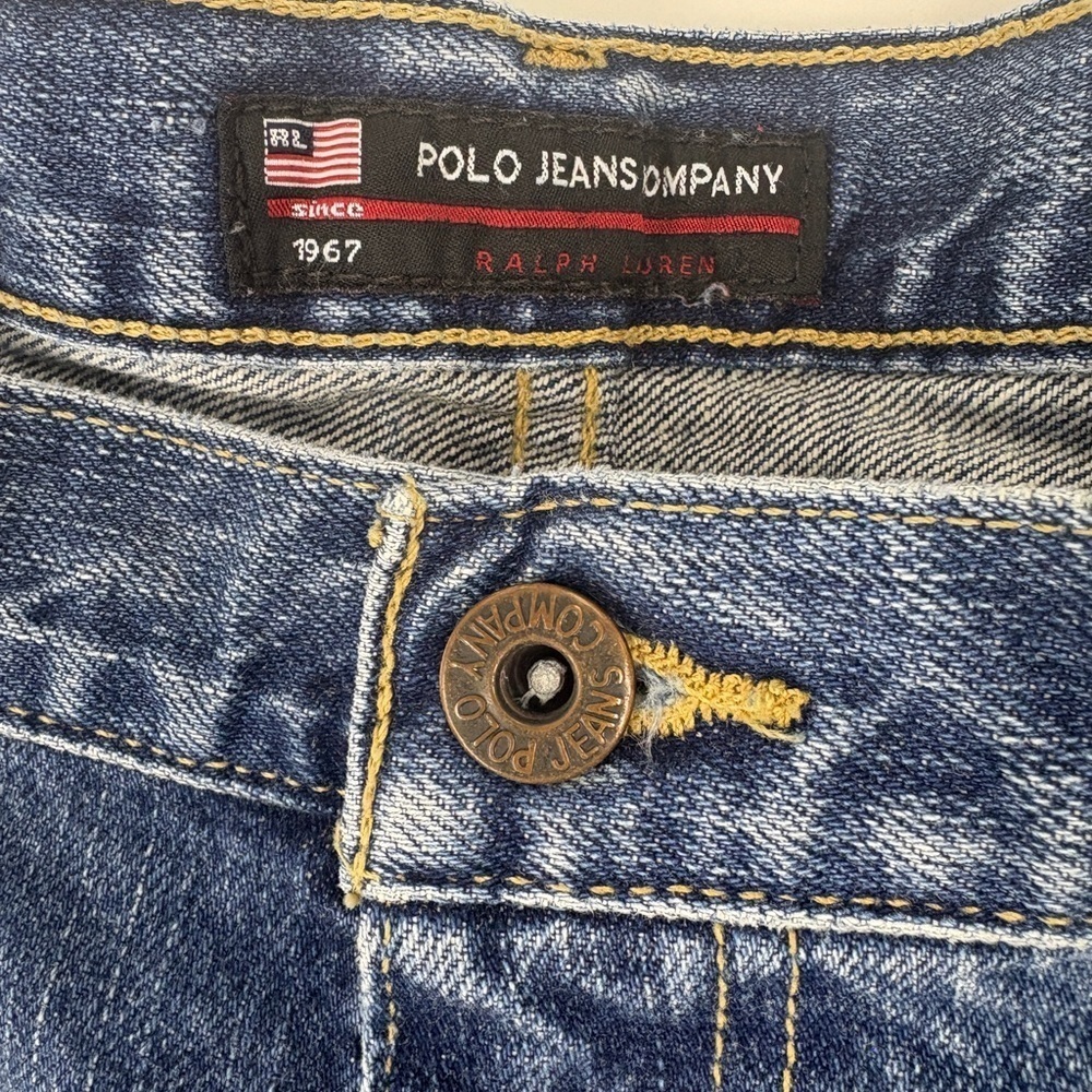 Ralph Lauren Polo Jeans Mens Blue Woodrow Relaxed Fit Cotton Denim-40x32 - Picture 3 of 11